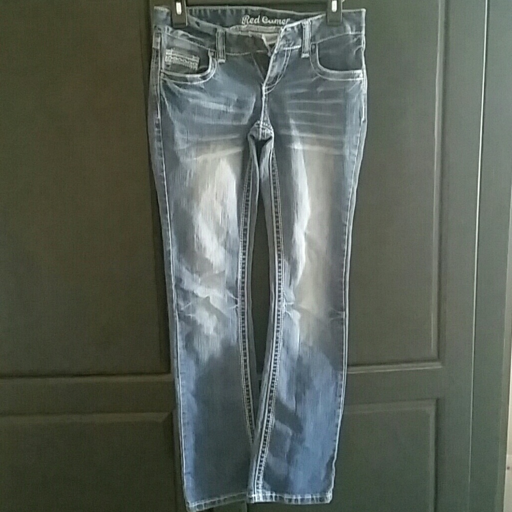 Red camel blue jeans